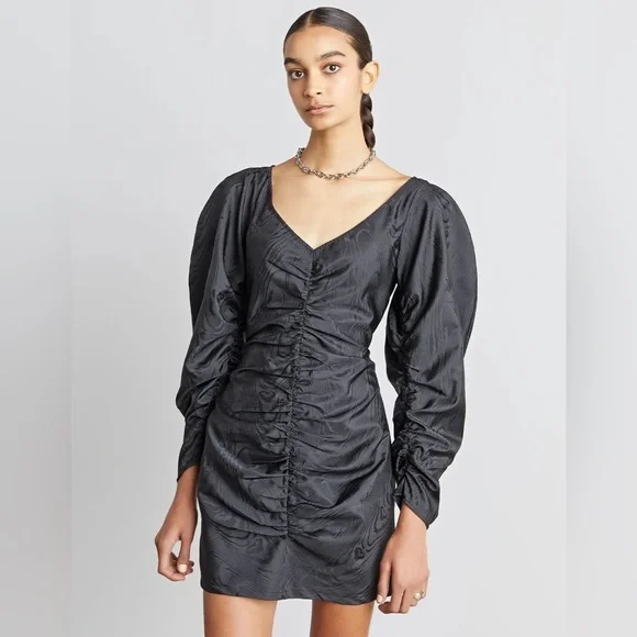 WHO WHAT WEAR COLLECTION Alex Shirred Minidress - L - Picture 3 of 7